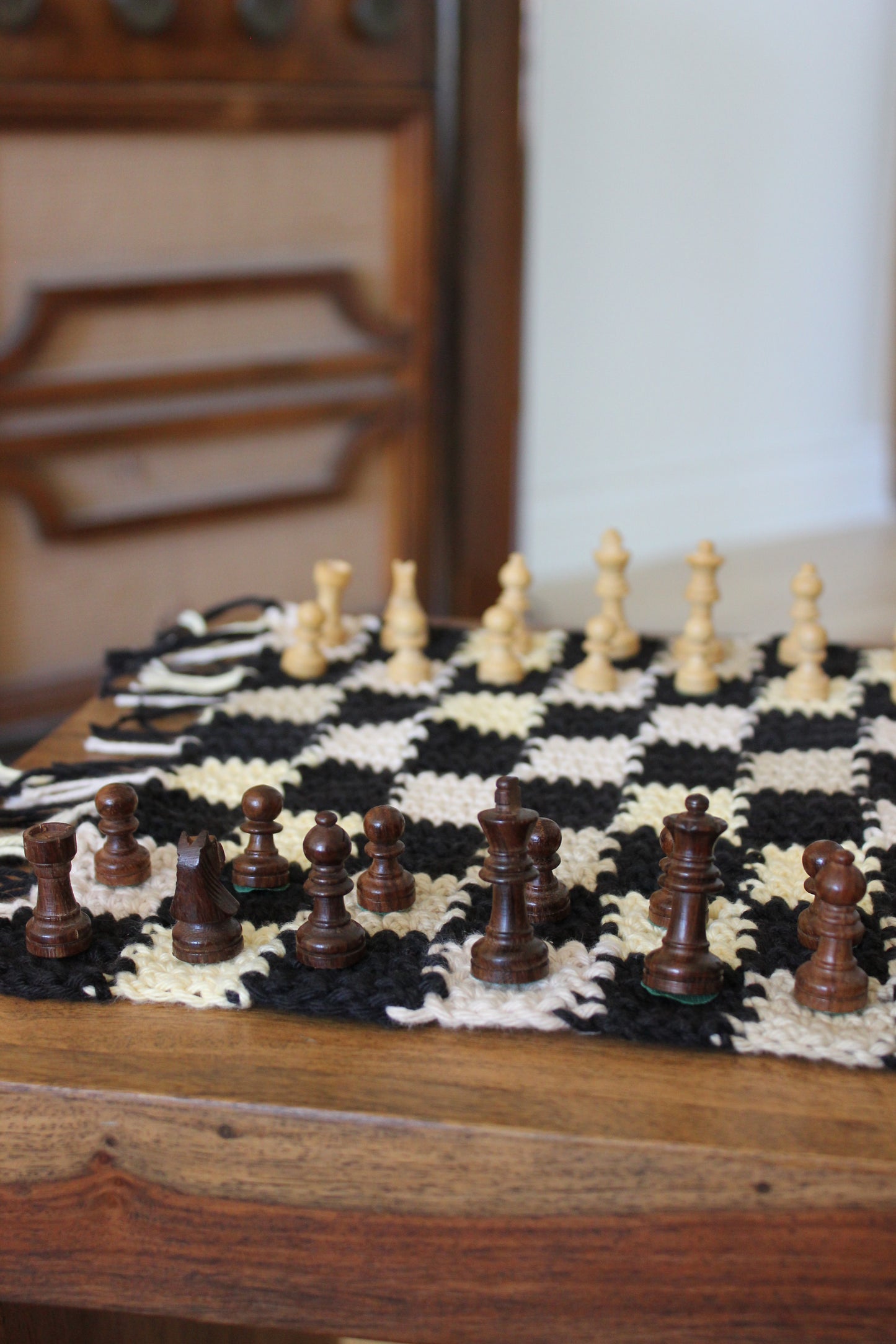 Handmade Crochet Chess Board