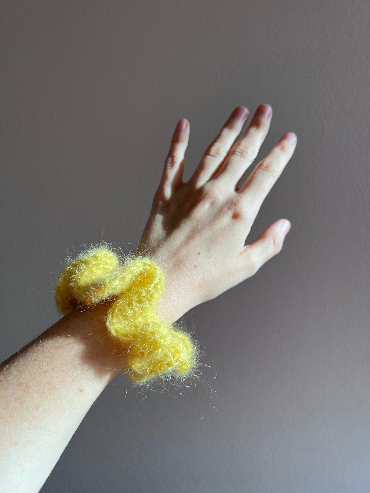 The Mohair Scrunchie (yellow)