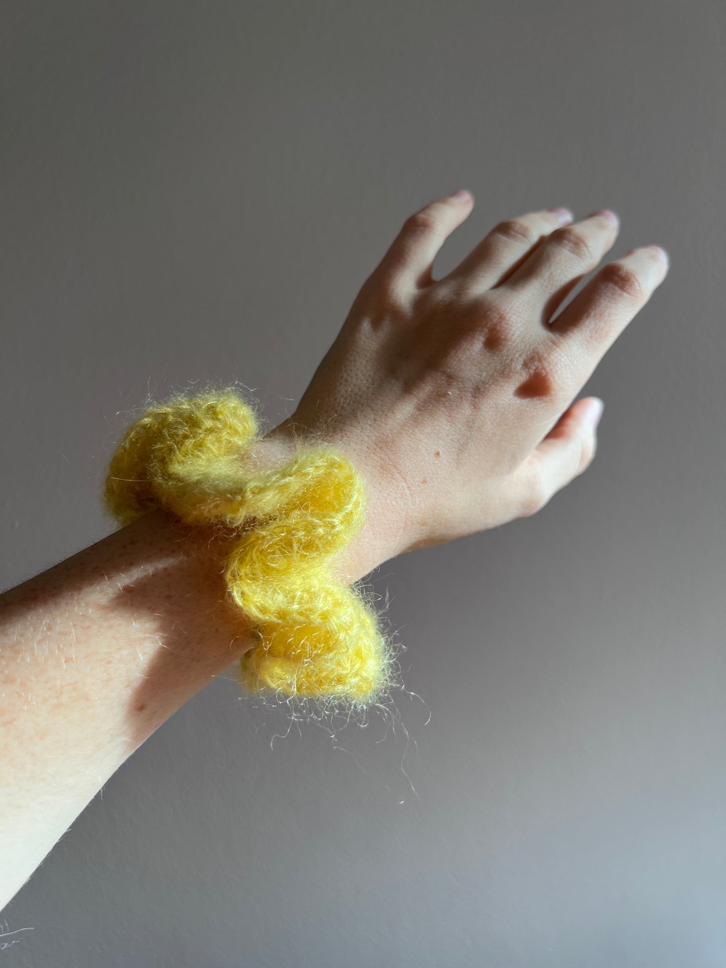 The Mohair Scrunchie (yellow)