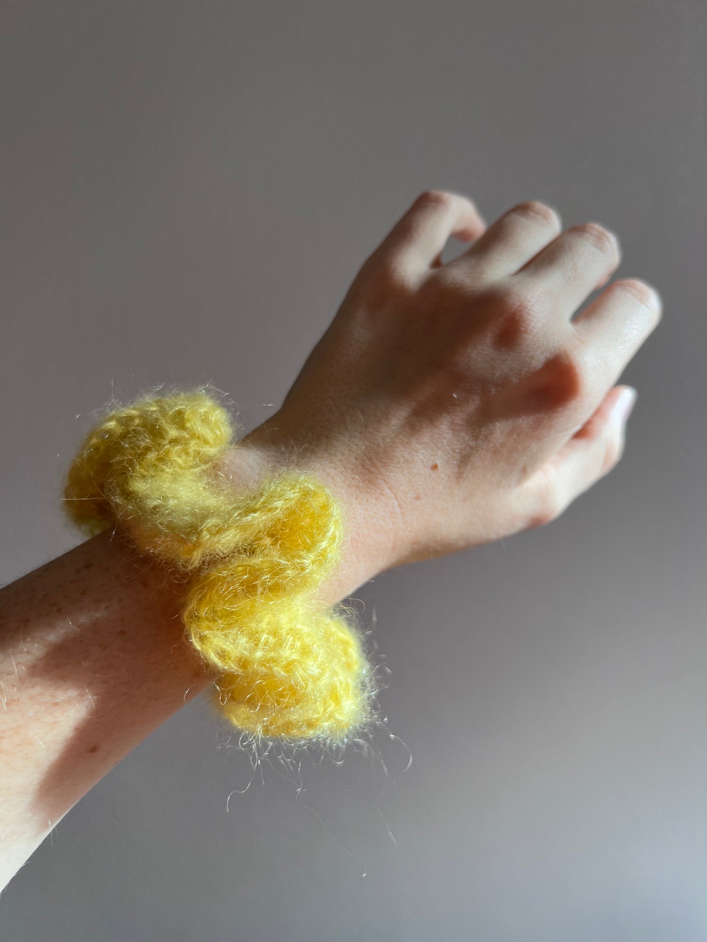 The Mohair Scrunchie (yellow)