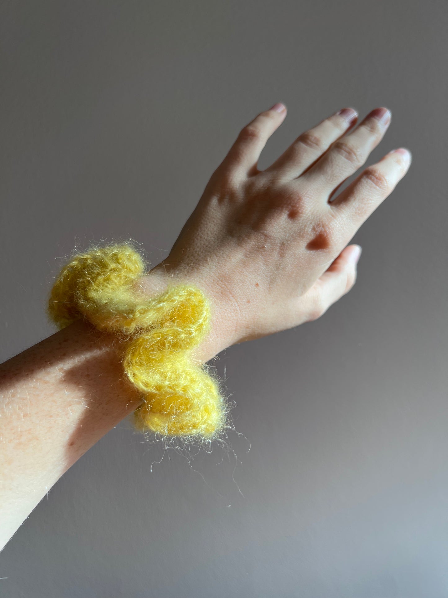 The Mohair Scrunchie (yellow)