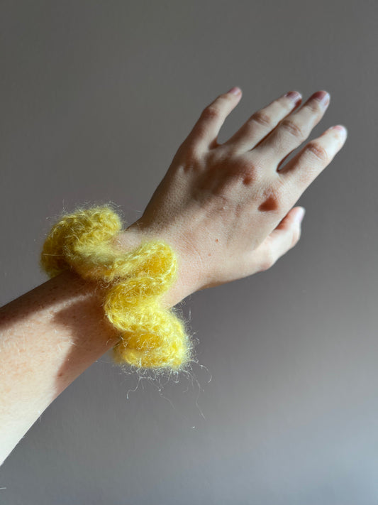 The Mohair Scrunchie (yellow)
