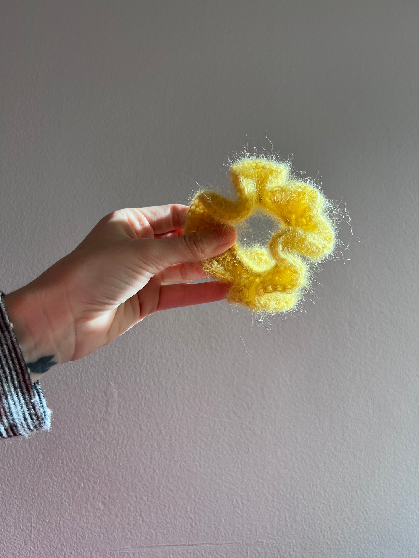 The Mohair Scrunchie (yellow)