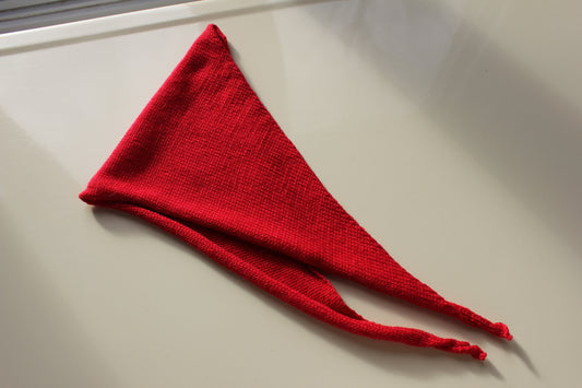 Red headscarf