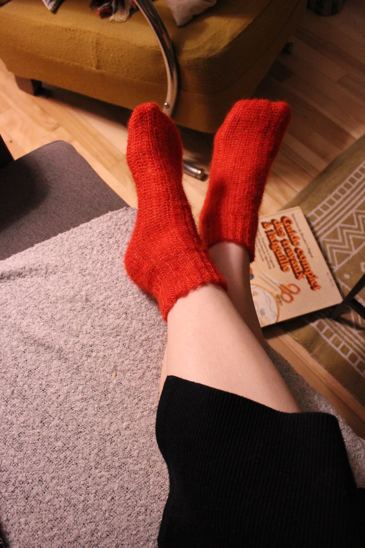 The Red Mohair socks