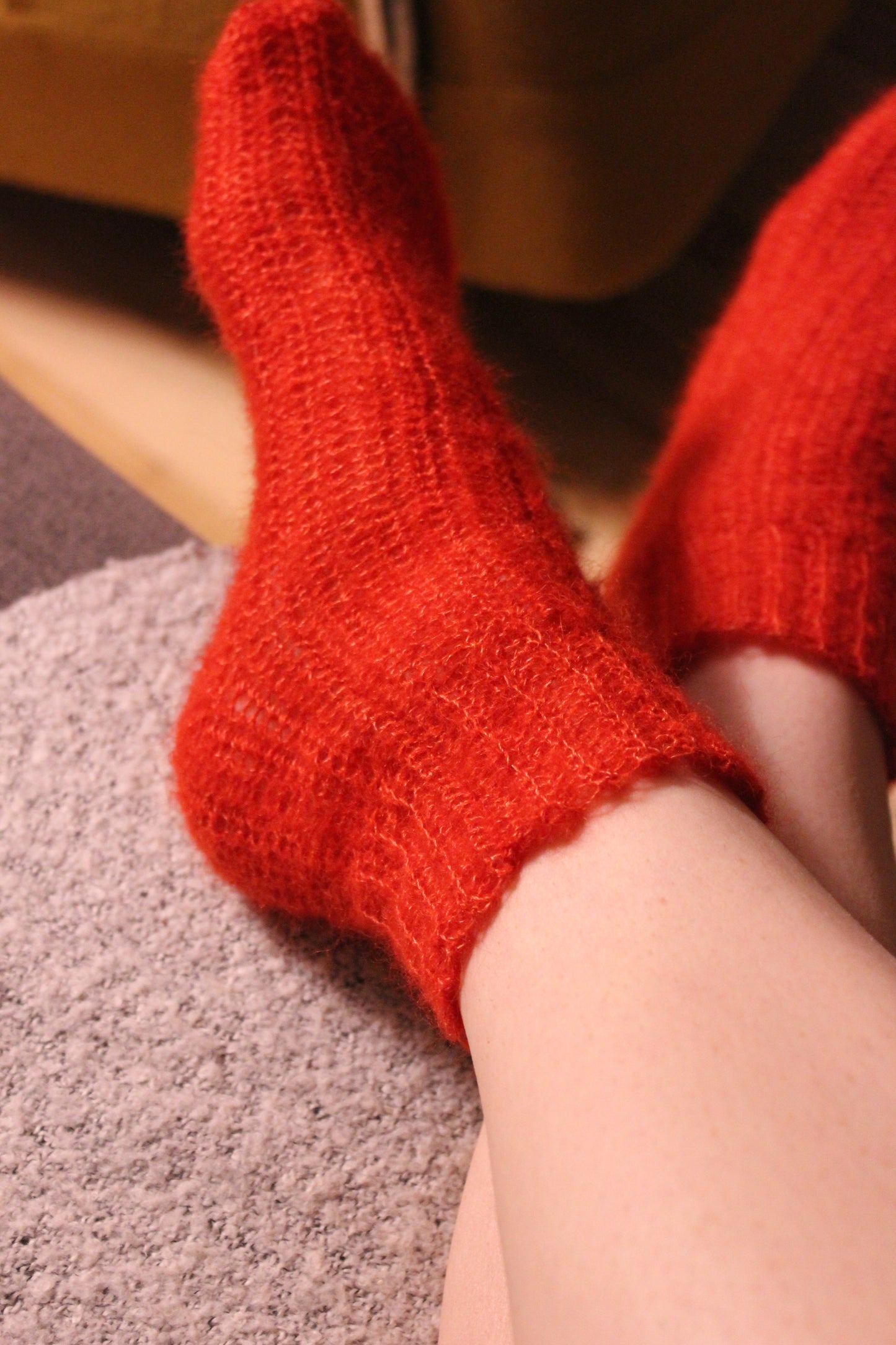 The Red Mohair socks