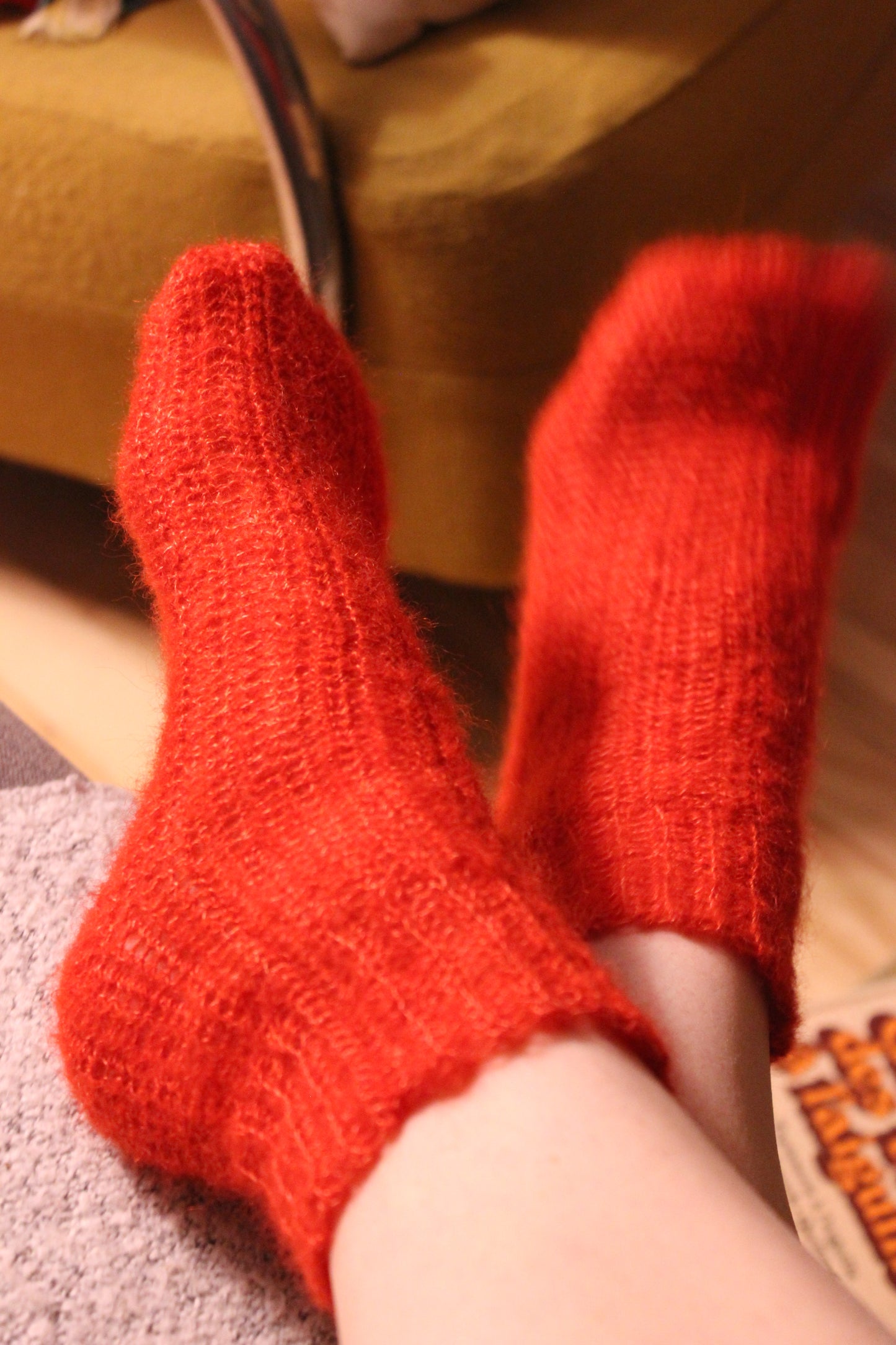 The Red Mohair socks