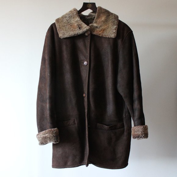 Dominic Bellissimo Suede Brown Coat Size 12