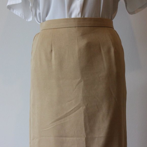 Vintage 70's Suede Tan Skirt