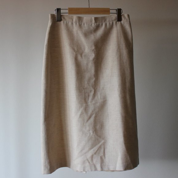 Vintage 70's Mid-Length Beige Skirt