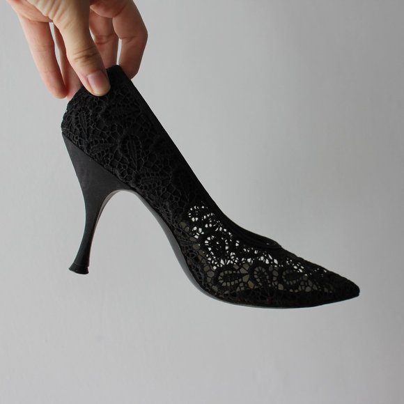 Vintage 60's Cameo Room Black Heels