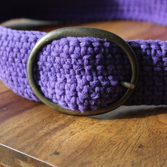 Vintage Knit Purple Belt