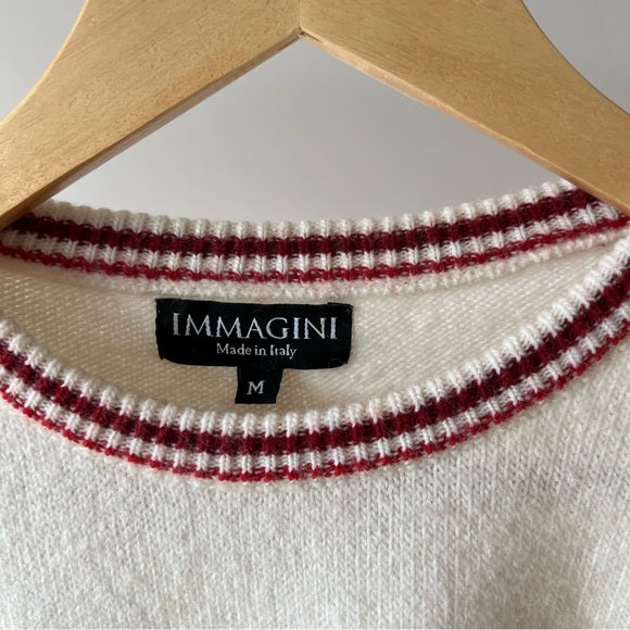 Vintage Immagini Red and White Sweater