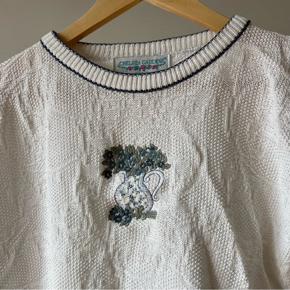 Vintage Short Sleeves Sweater