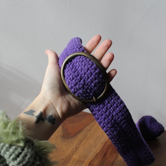 Vintage Knit Purple Belt