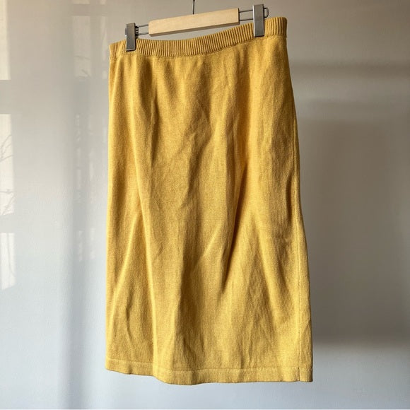 Vintage Yellow Knit Skirt