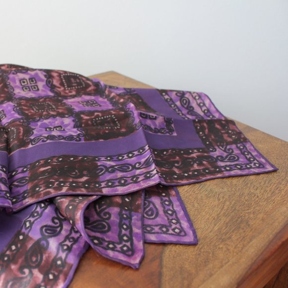 Vintage Purple Square Scarf