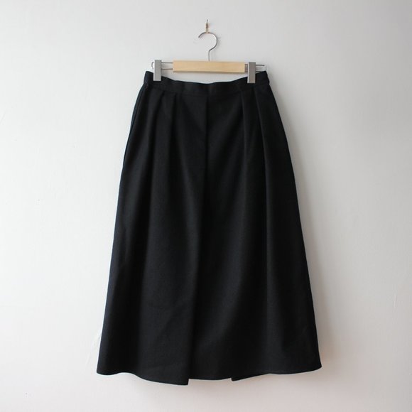 Vintage 80's Anne Marie Beretta Wool Black Skirt