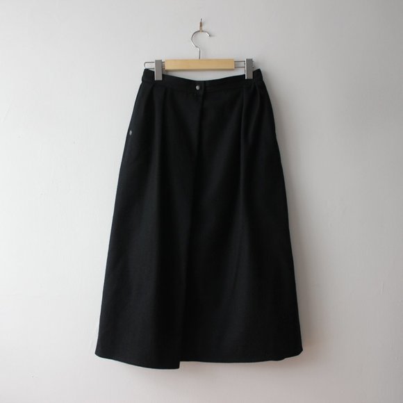 Vintage 80's Anne Marie Beretta Wool Black Skirt