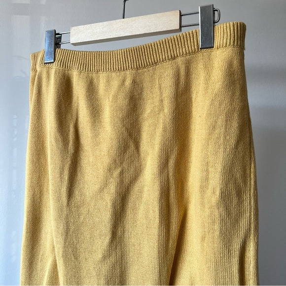 Vintage Yellow Knit Skirt