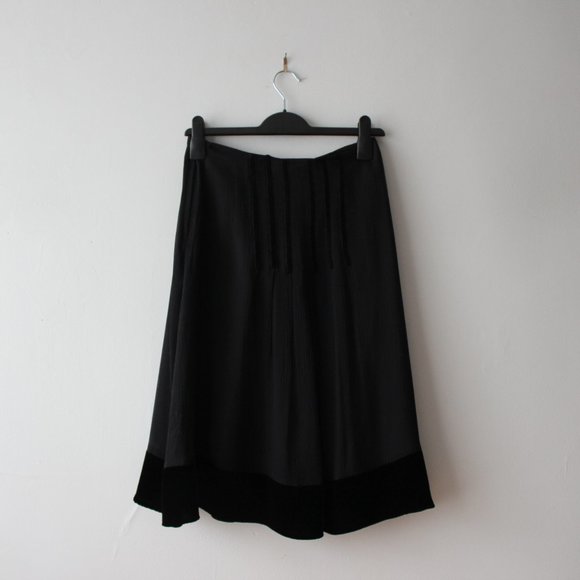 Silk Black Skirt Size 1