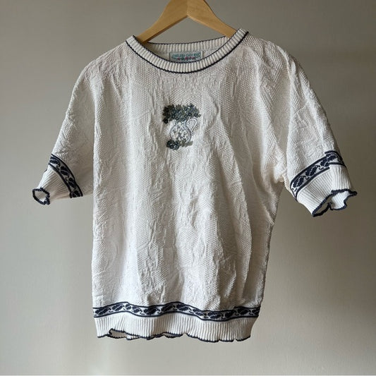 Vintage Short Sleeves Sweater