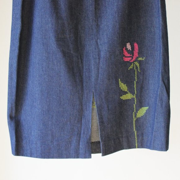 Japanese Floral Blue Skirt