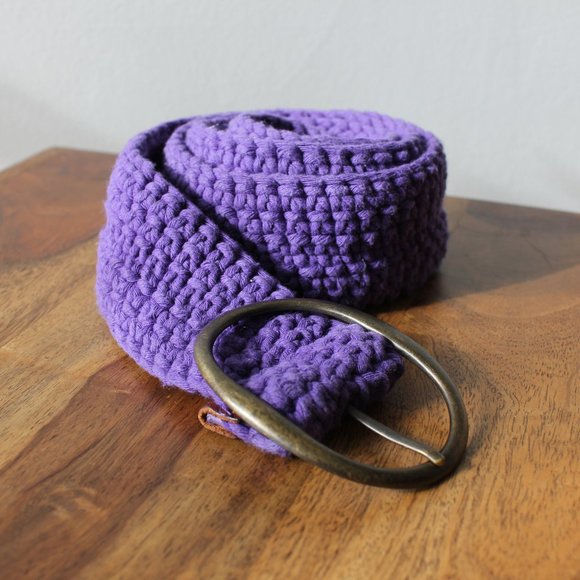 Vintage Knit Purple Belt