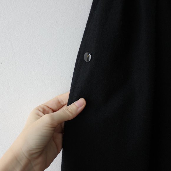 Vintage 80's Anne Marie Beretta Wool Black Skirt