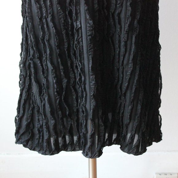 Vintage Textured Black Dress