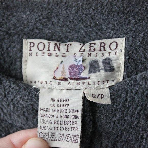 Vintage Point Zero Button Up Fleece Sweater