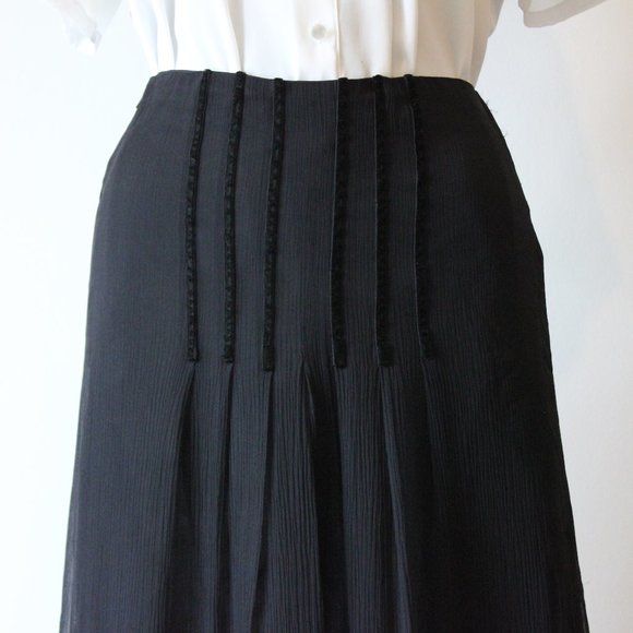 Silk Black Skirt Size 1