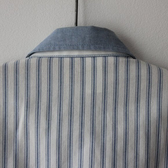 Vintage Striped Blue and White Dress