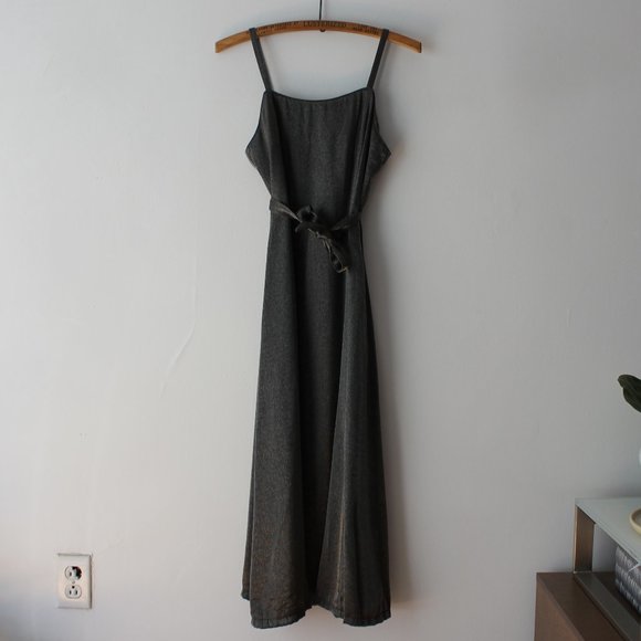 90's Sparkly Gray Evening Dress