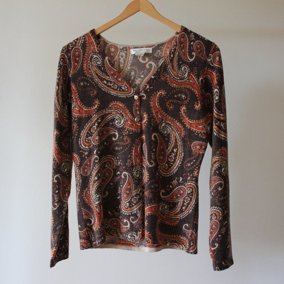 Vintage Susan Bristol Brown Merino Sweater