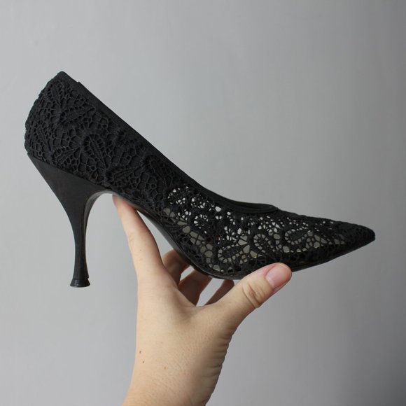 Vintage 60's Cameo Room Black Heels