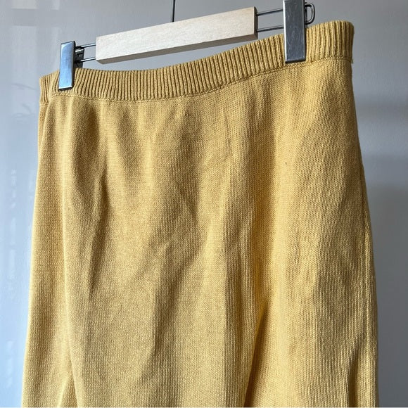 Vintage Yellow Knit Skirt