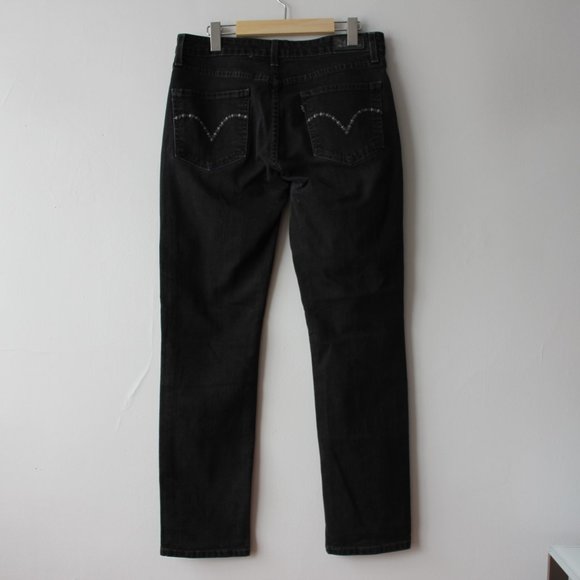 Levi's Black Mid Rise Skinny Jeans