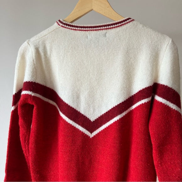 Vintage Immagini Red and White Sweater