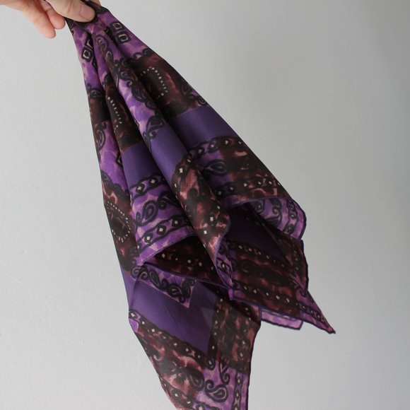 Vintage Purple Square Scarf