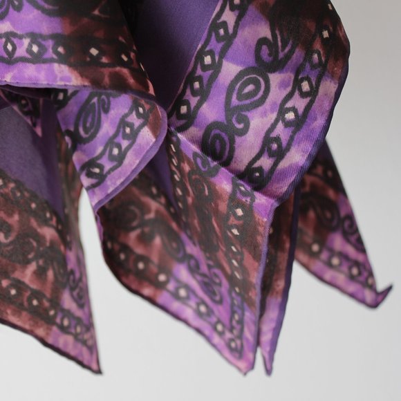 Vintage Purple Square Scarf