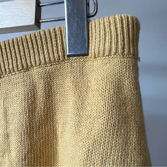 Vintage Yellow Knit Skirt