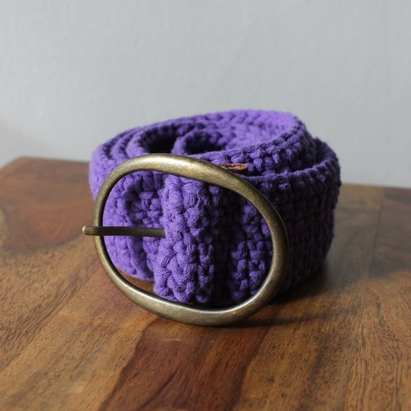 Vintage Knit Purple Belt