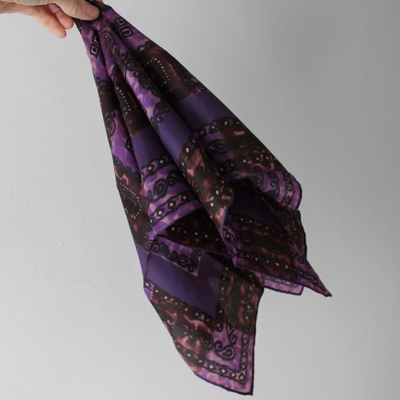 Vintage Purple Square Scarf