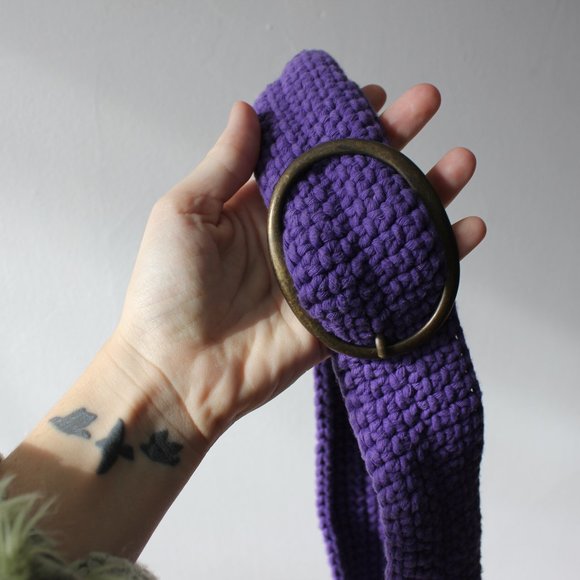 Vintage Knit Purple Belt