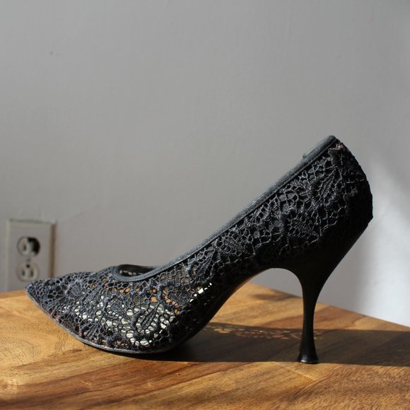 Vintage 60's Cameo Room Black Heels