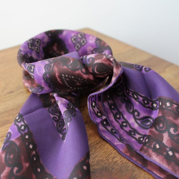 Vintage Purple Square Scarf