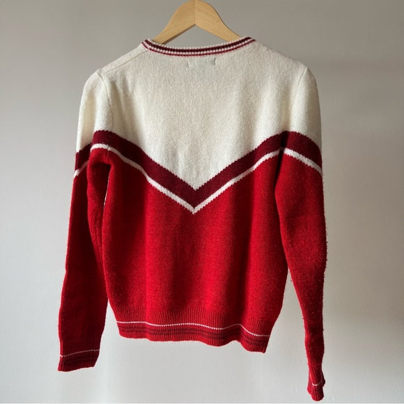 Vintage Immagini Red and White Sweater