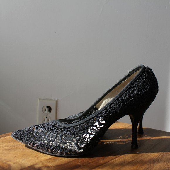 Vintage 60's Cameo Room Black Heels