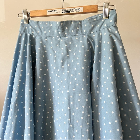 Vintage Polka Dot Blue Skirt